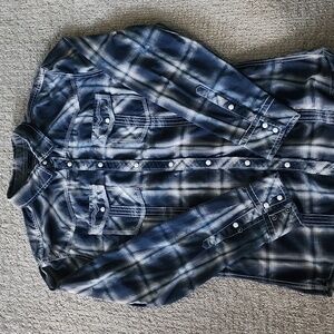 Mens Large blue BKE vintage long sleeve shirt